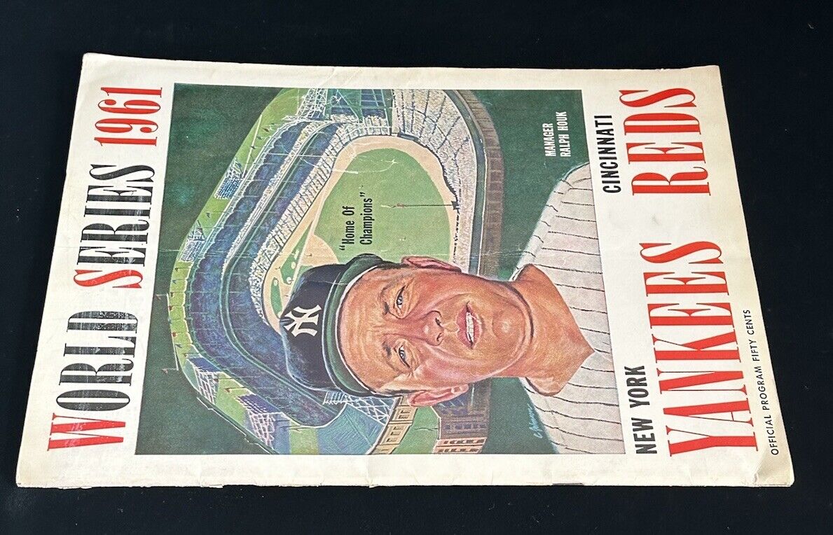 1961 New York Yankees World Series Program vs Cincinnati Reds - Unscored - VG-EX