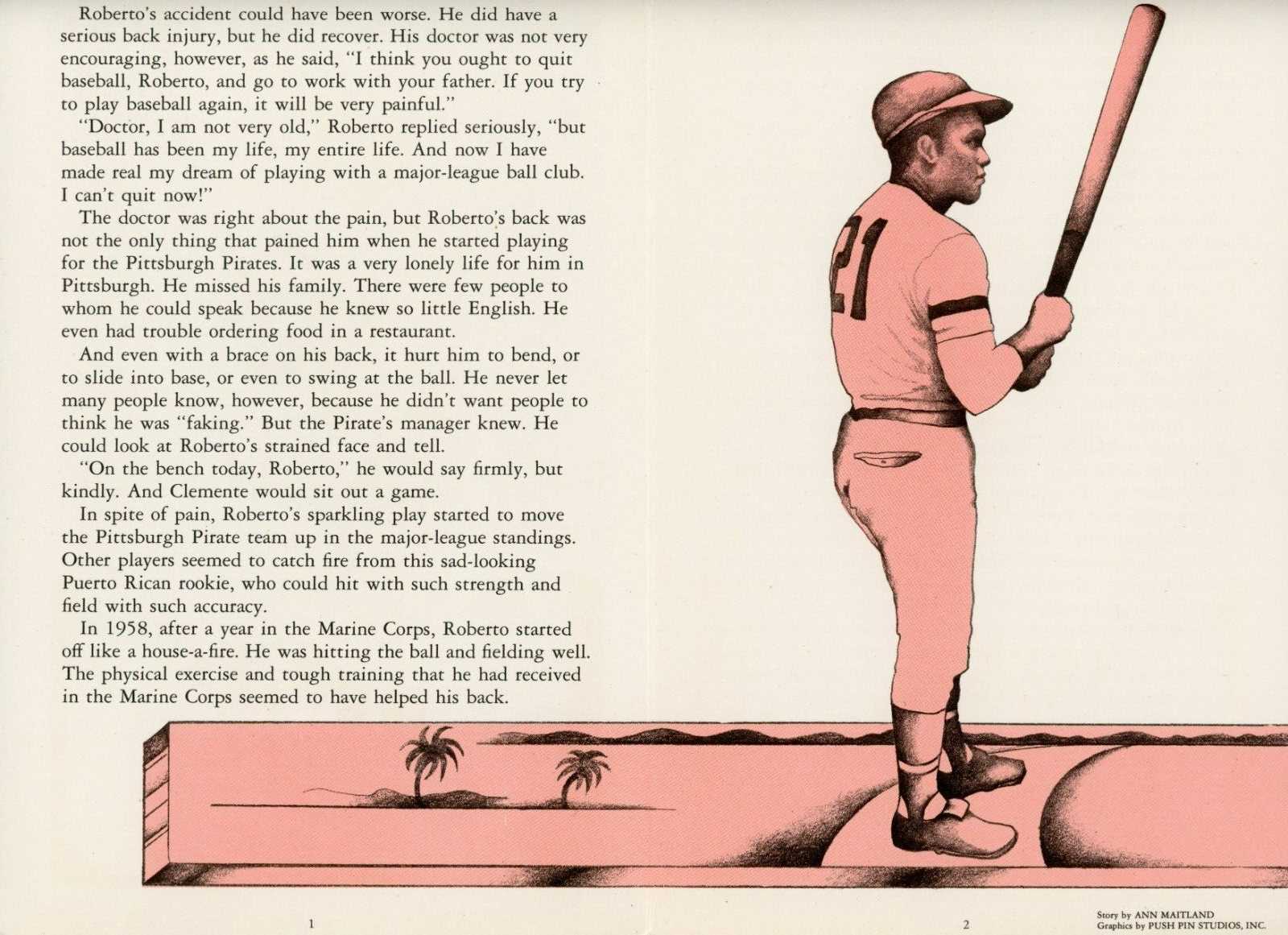 Roberto Clemente: Rookie from Puerto Rico by Ann Maitland Fold-Out Story