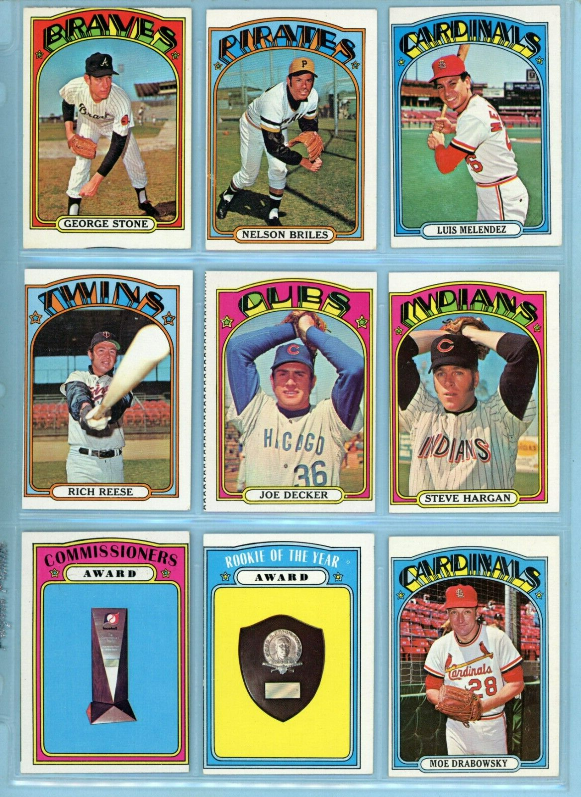 1972 Topps Starter Set Lot of 346 Different Baseball Cards EX+ - NM o/c m/c