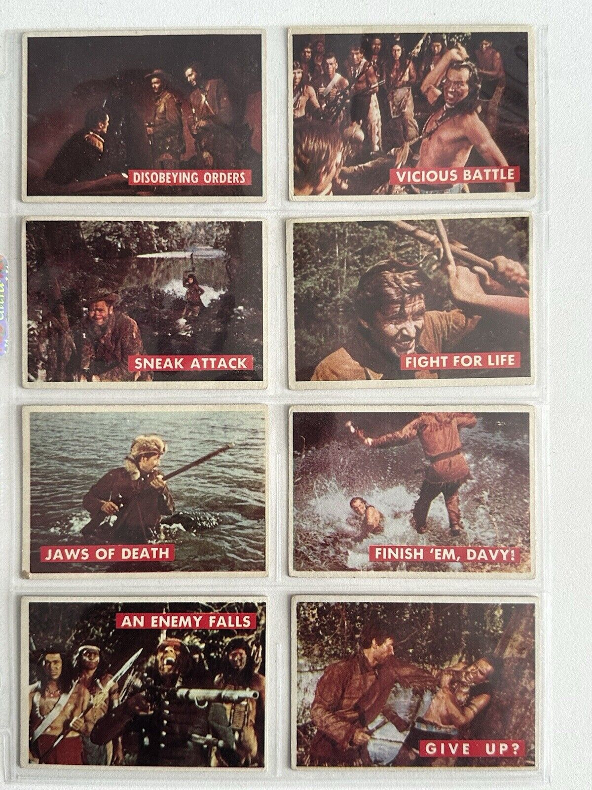 1956 Topps Davy Crockett Non-Sports Complete Green Backs Set of 80 VG-EX/EX