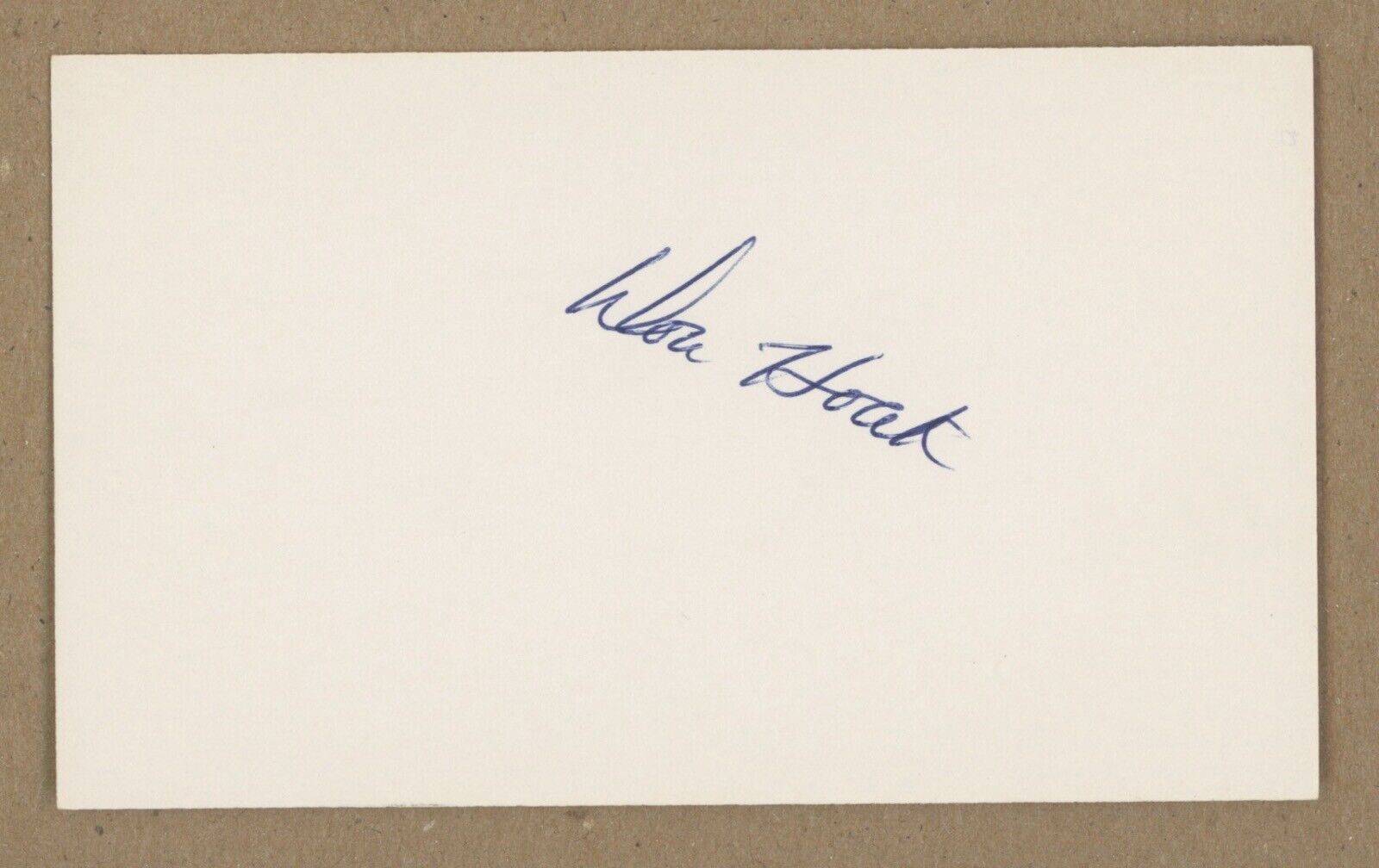 Don Hoak Signed Index Card Auto with B&E Hologram