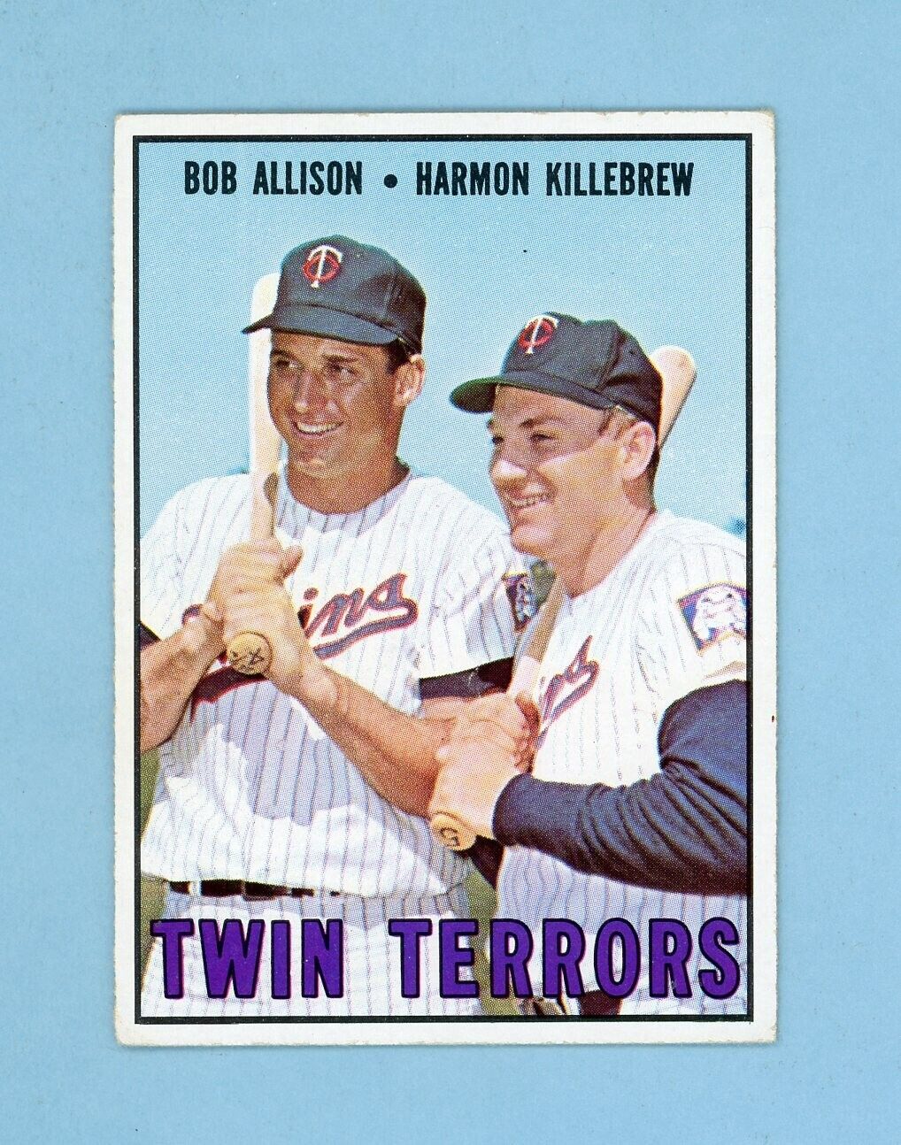 1967 Topps #334 Twin Terrors Harmon Killebrew, Bob Allison Baseball Card EX