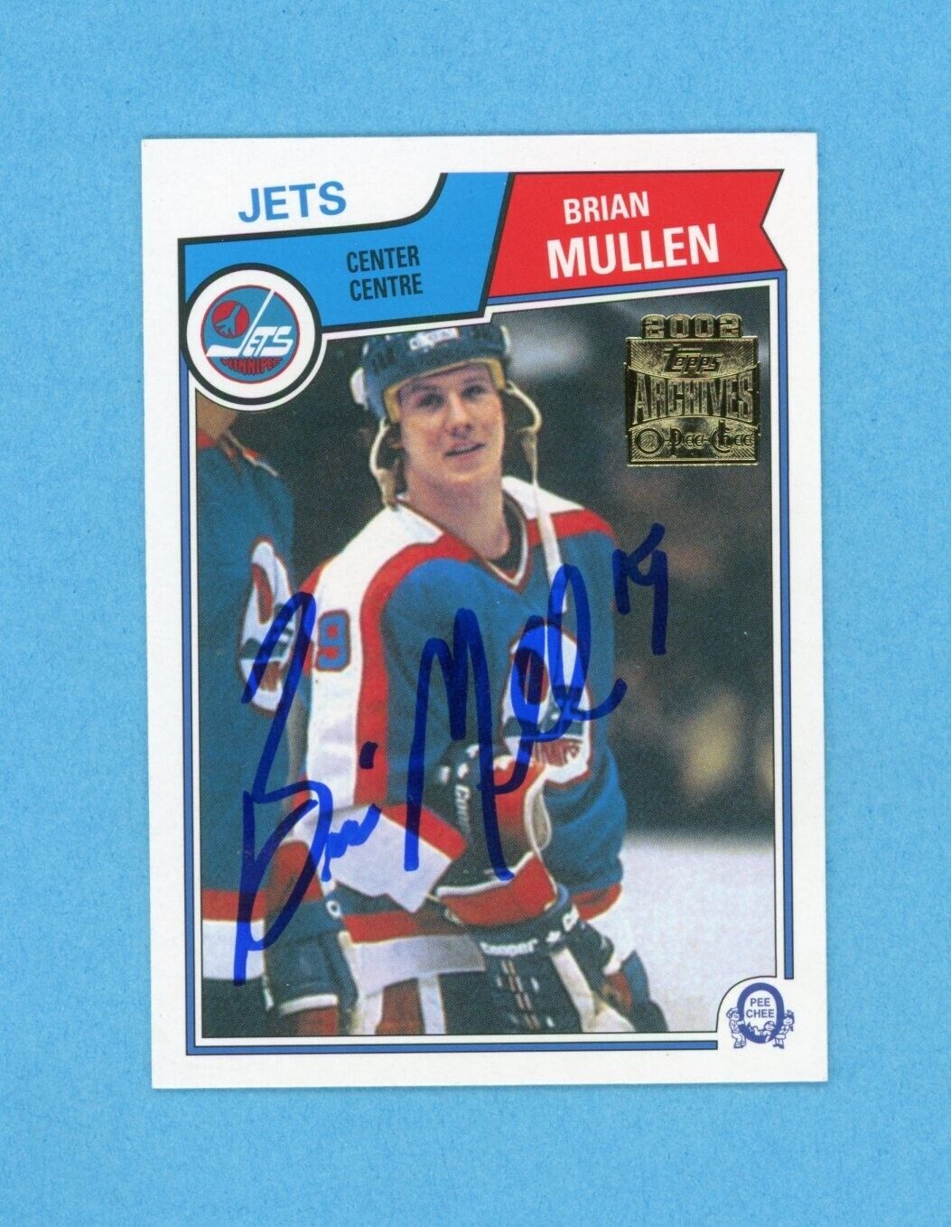 Brian Mullen 2001-02 Topps/OPC Archives #30 Autographed Hockey Card