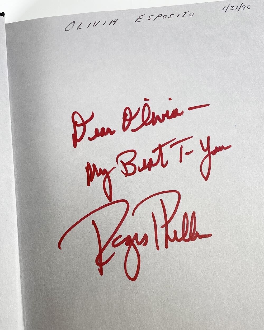 Regis Philbin Signed Book “I’m Only One Man” Auto w B&E Hologram