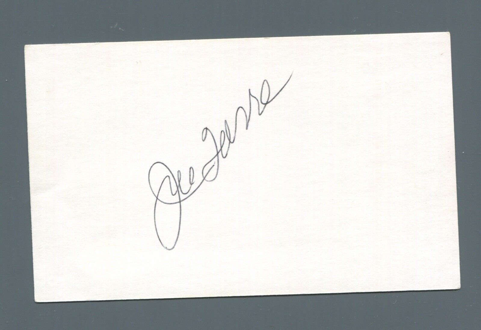 Joe Torre Yankees Signed Index Card Auto with JSA cert