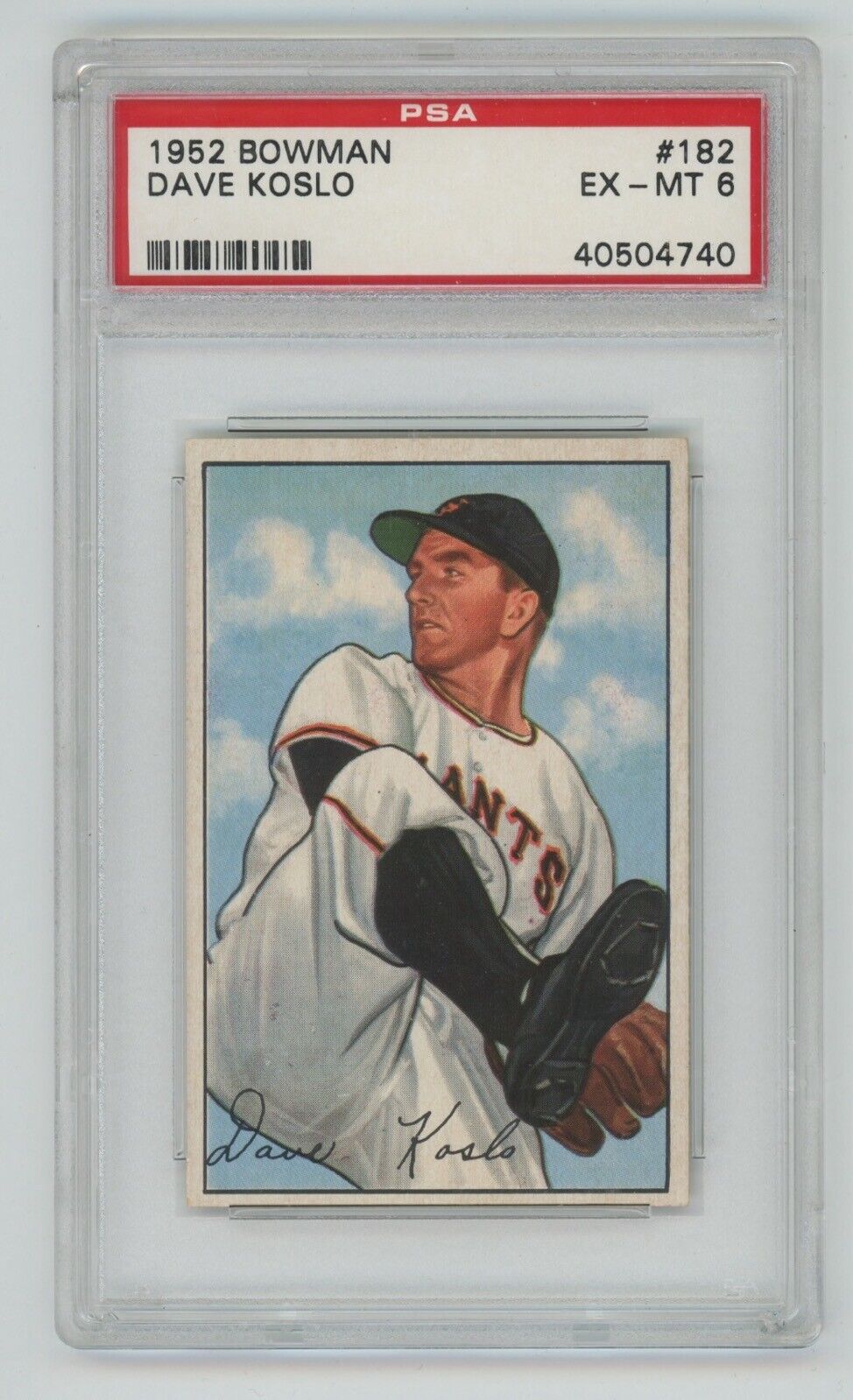 Dave Koslo 1952 Bowman #182 • PSA 5 EX