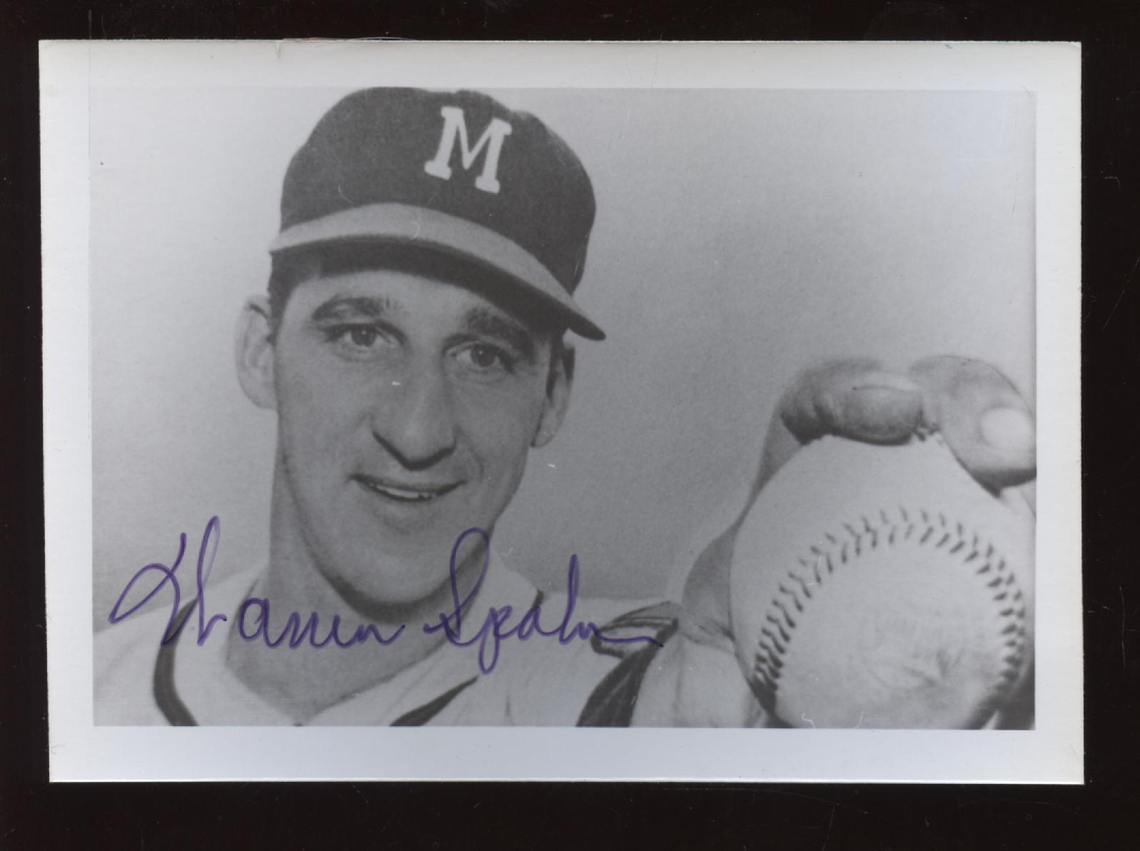 Warren Spahn Autographed 3 1/2 X 5 Photo Hologram