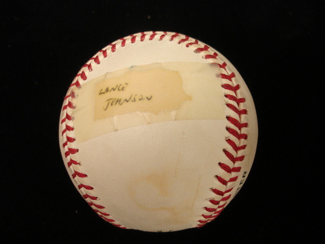 Lance Johnson '1 Dog' Autographed NL Baseball