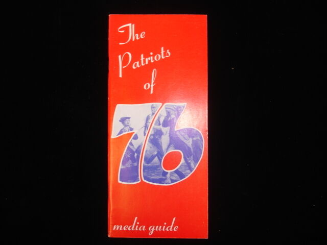 1976 NFL New England Patriots Media Guide EX+