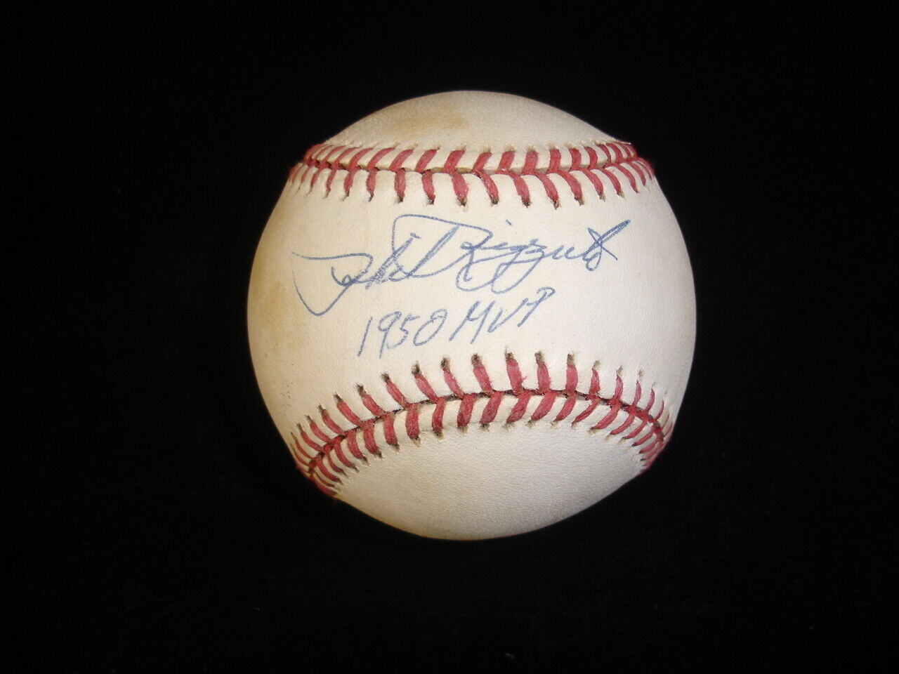 Phil Rizzuto 1950 MVP Single Signed Official AL Baseball (Brown Pres) w/hologram