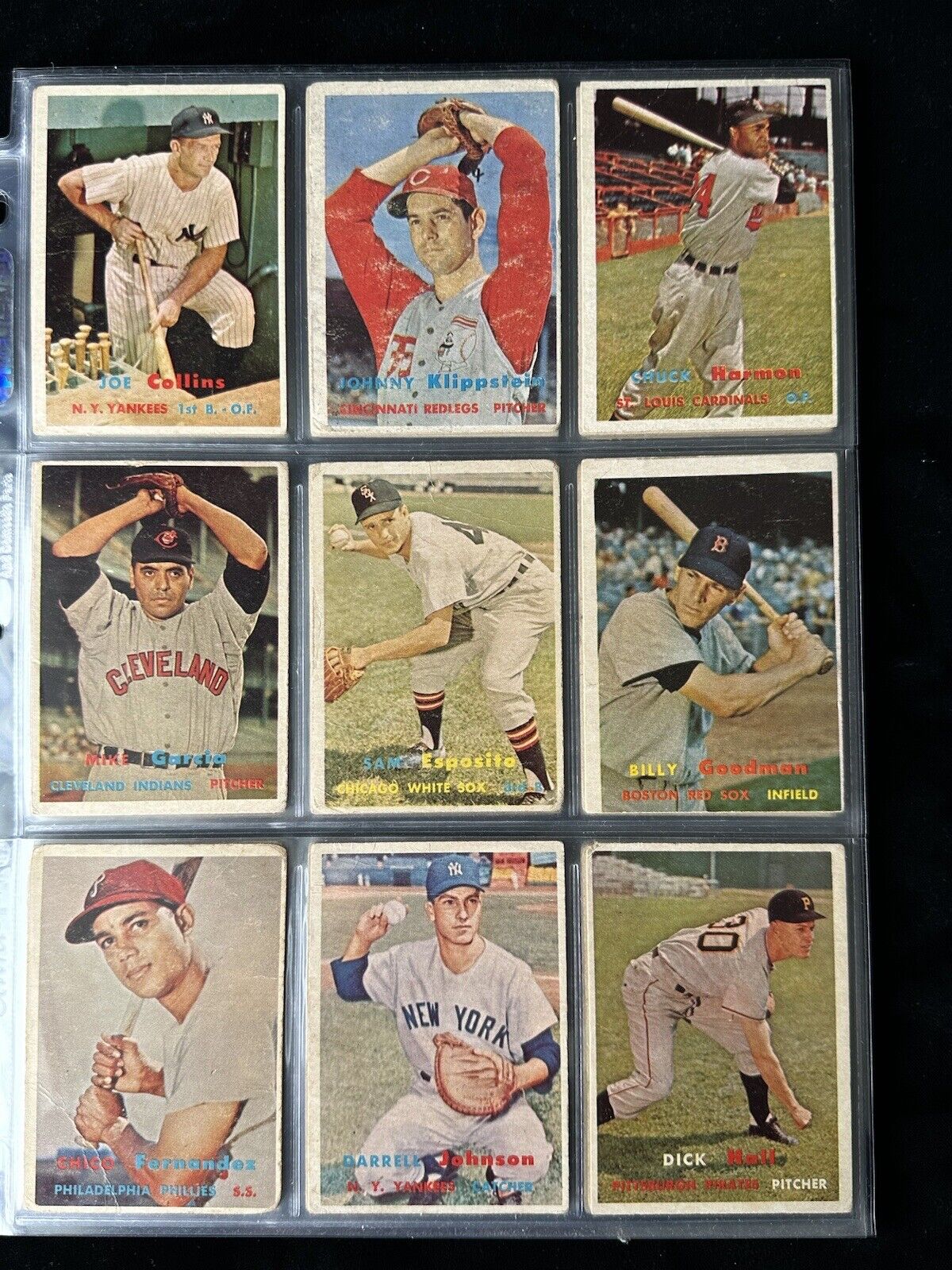 1957 Topps Starter Set Lot of 192 Diff. Baseball Cards w/41 Middle Series