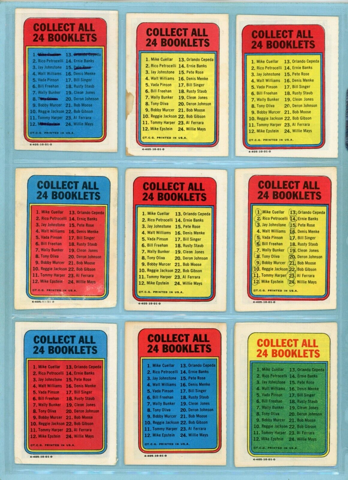 1970 Topps Story Booklets Complete Set of 24 Low Grade