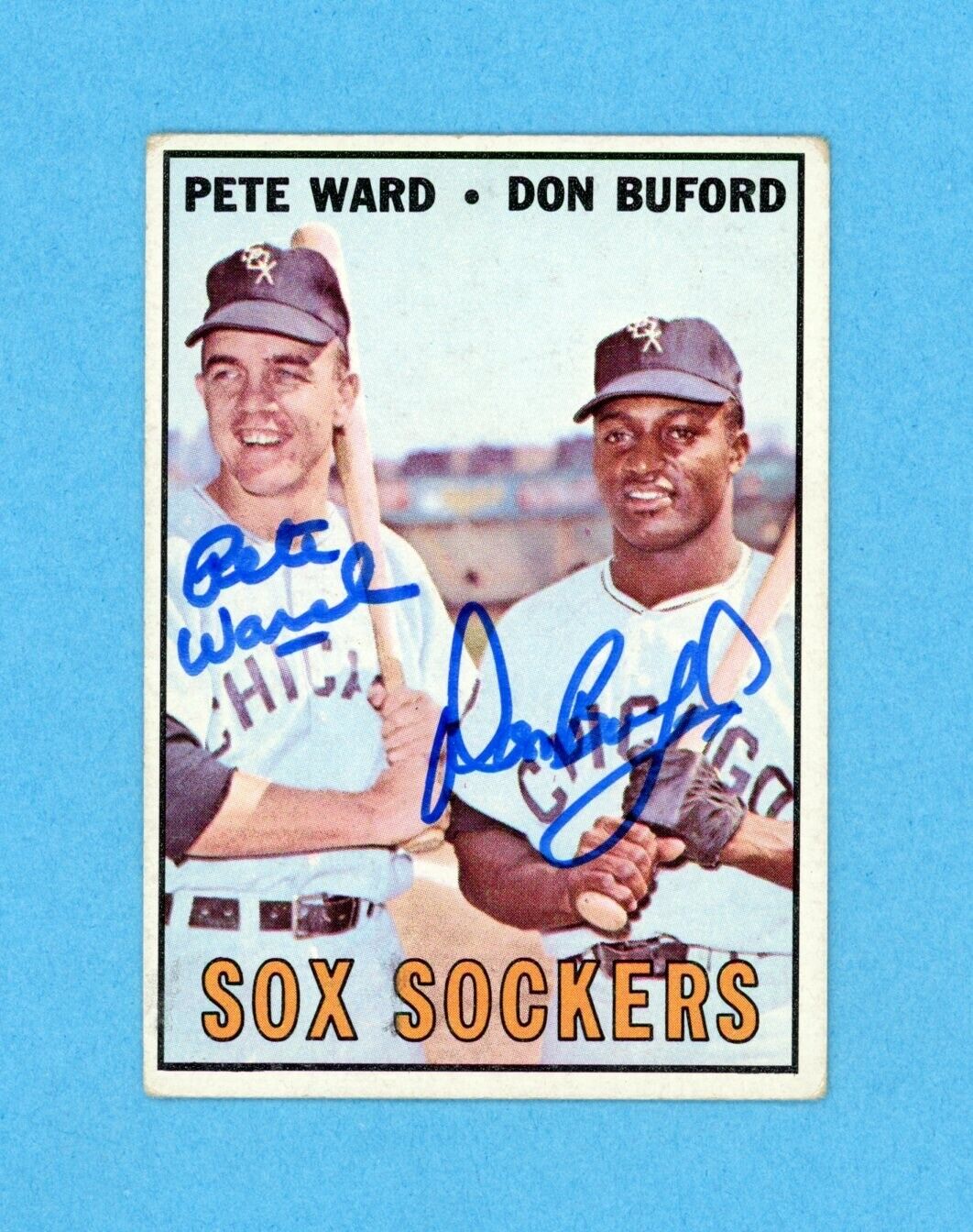 Pete Ward Don Buford Signed 1967 Topps Card #143 Auto w B&E Hologram