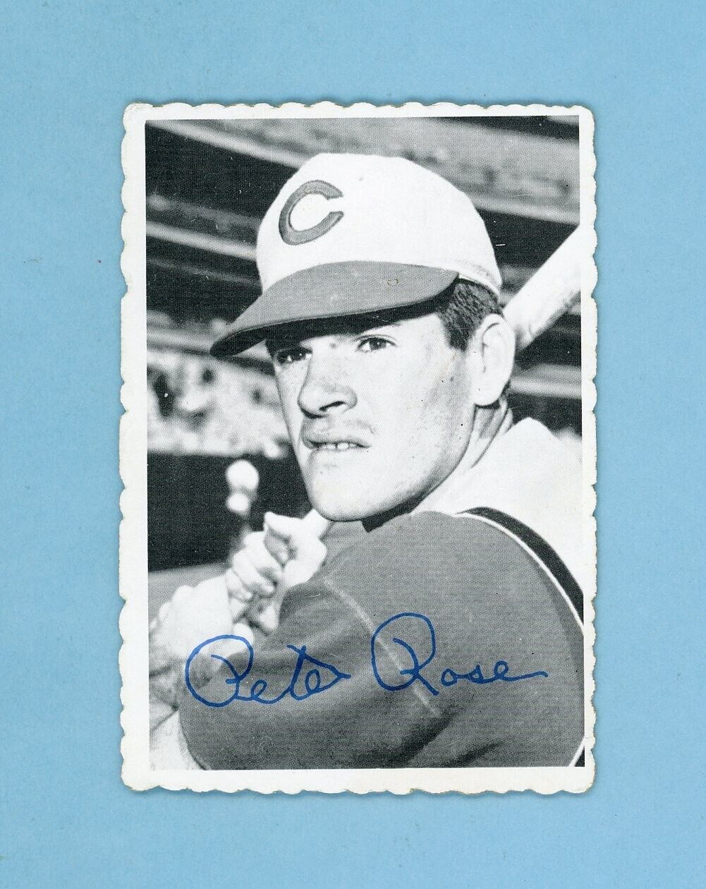 1969 Topps Deckle Edge #21 Pete Rose Cincinnati Reds Baseball Card EX