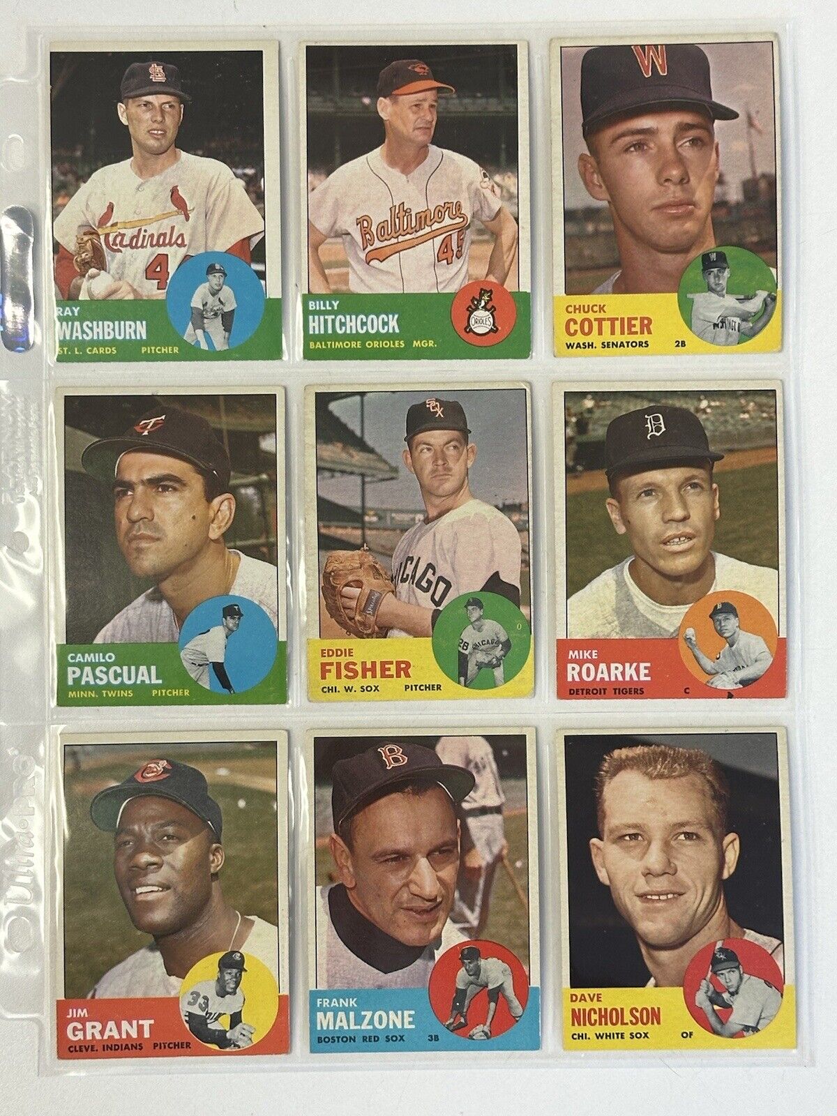 1963 Topps Baseball Starter Set Lot of 159 Different Overall EX , few lesser