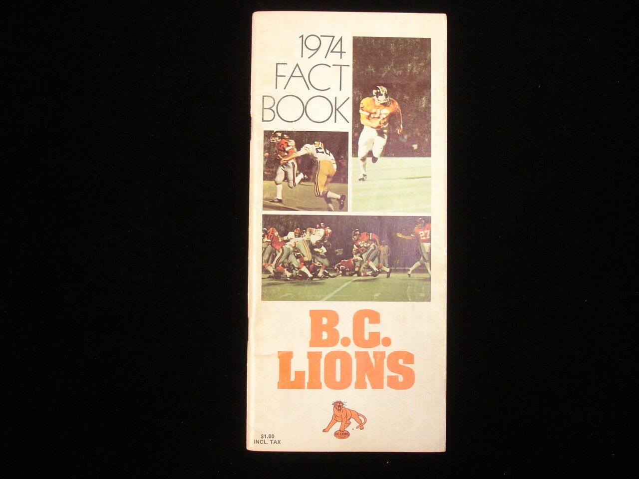 1974 British Columbia Lions CFL Media Guide