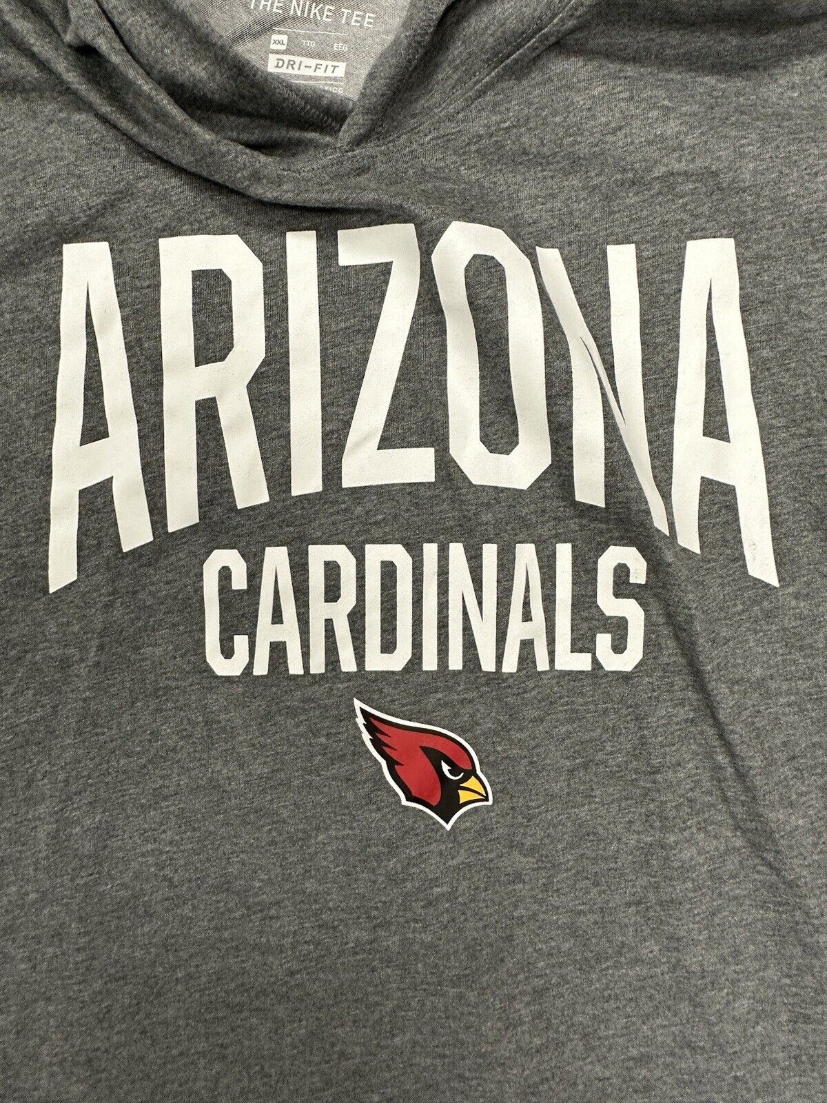 Larry Fitzgerald Arizona Cardinals #11 HOF GAME USED Gray Nike Hooded Warmup