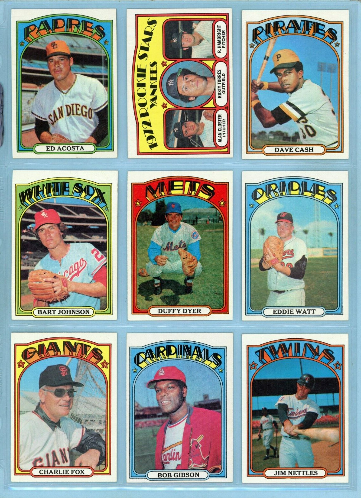 1972 Topps Baseball Starter Set Lot of 452 Different (#1-525 range w/ Stars) EM