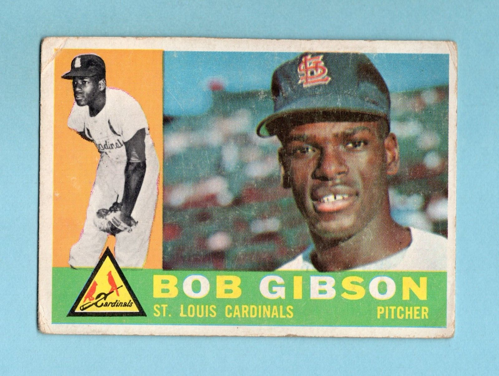 1960 Topps #73 Bob Gibson St. Louis Cardinals Baseball Card VG cres tlc