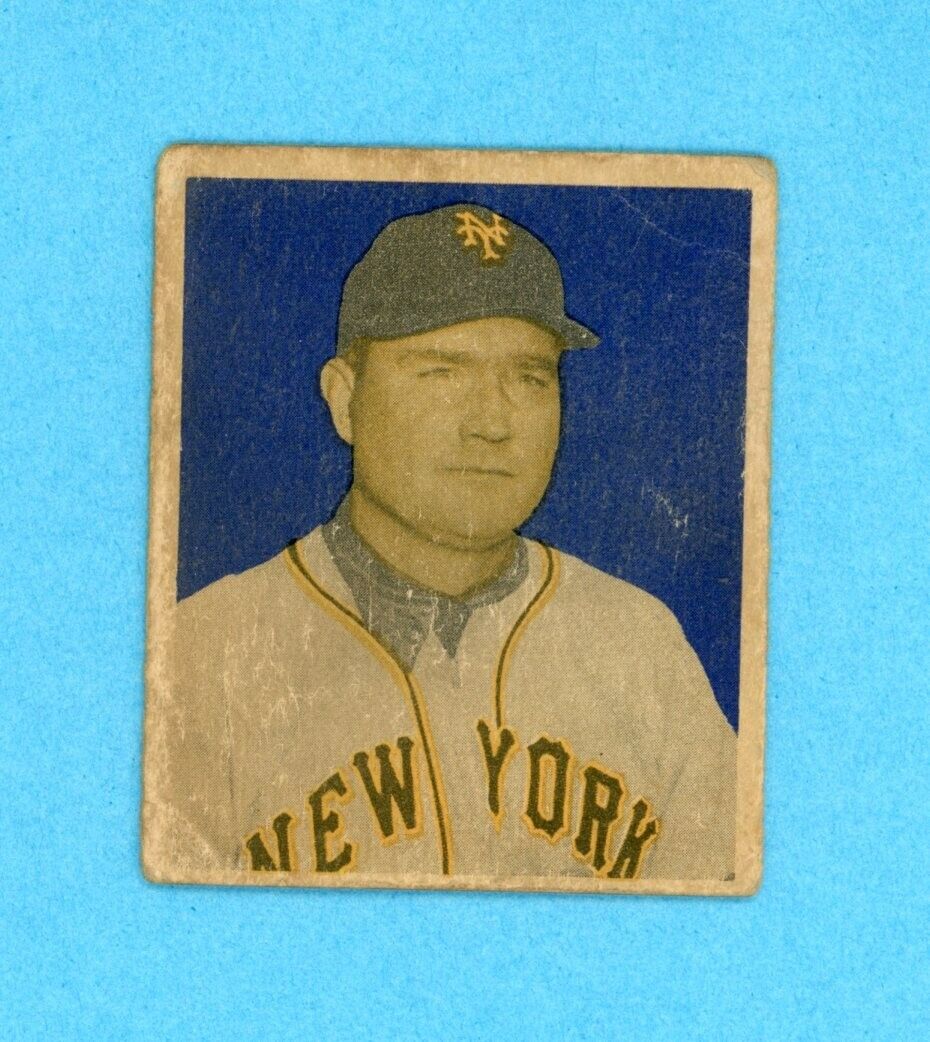 1949 Bowman #85 Johnny Mize New York Giants Baseball Card Low Grade