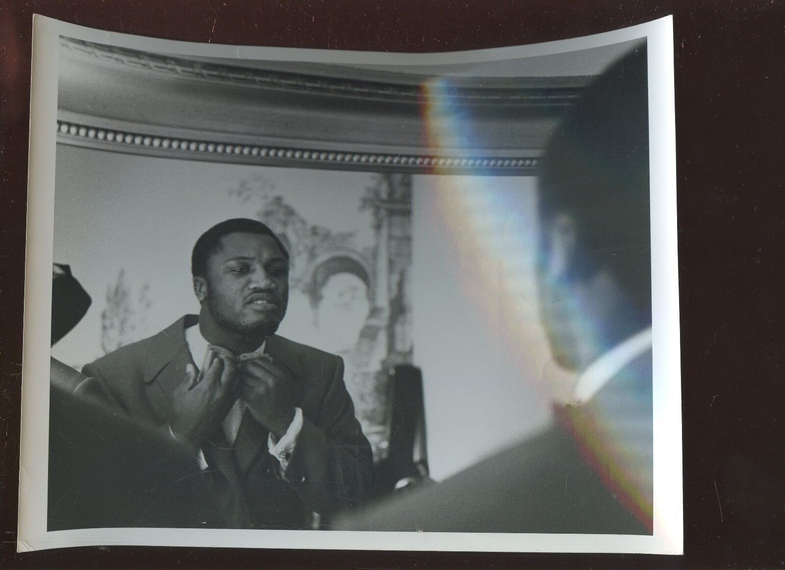 Original 1970's Joe Frazier Readies For Performance 8 X 10 Boxing Wire Photo