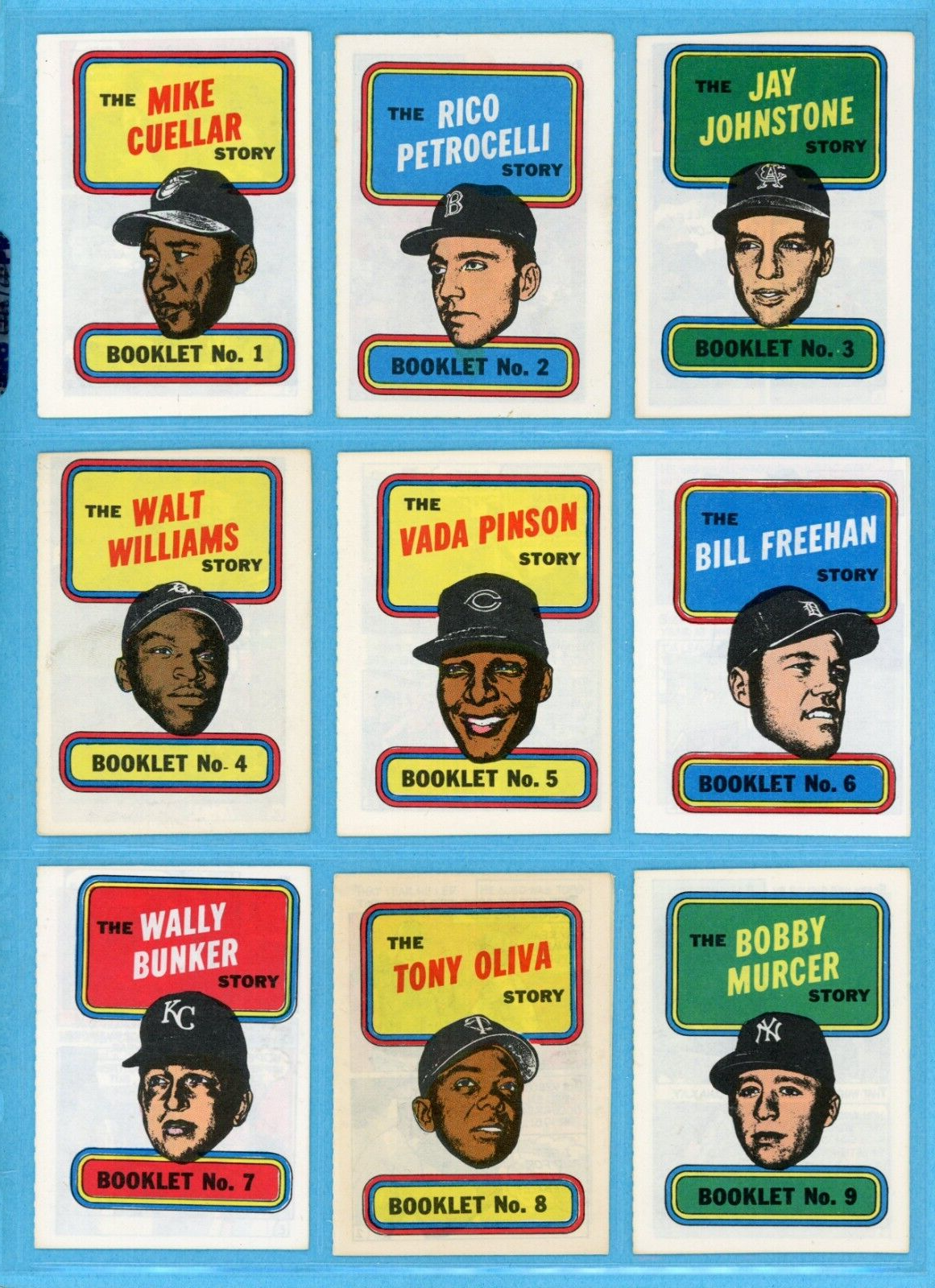 1970 Topps Story Booklets Complete Set of 24 Baseball Card Insert