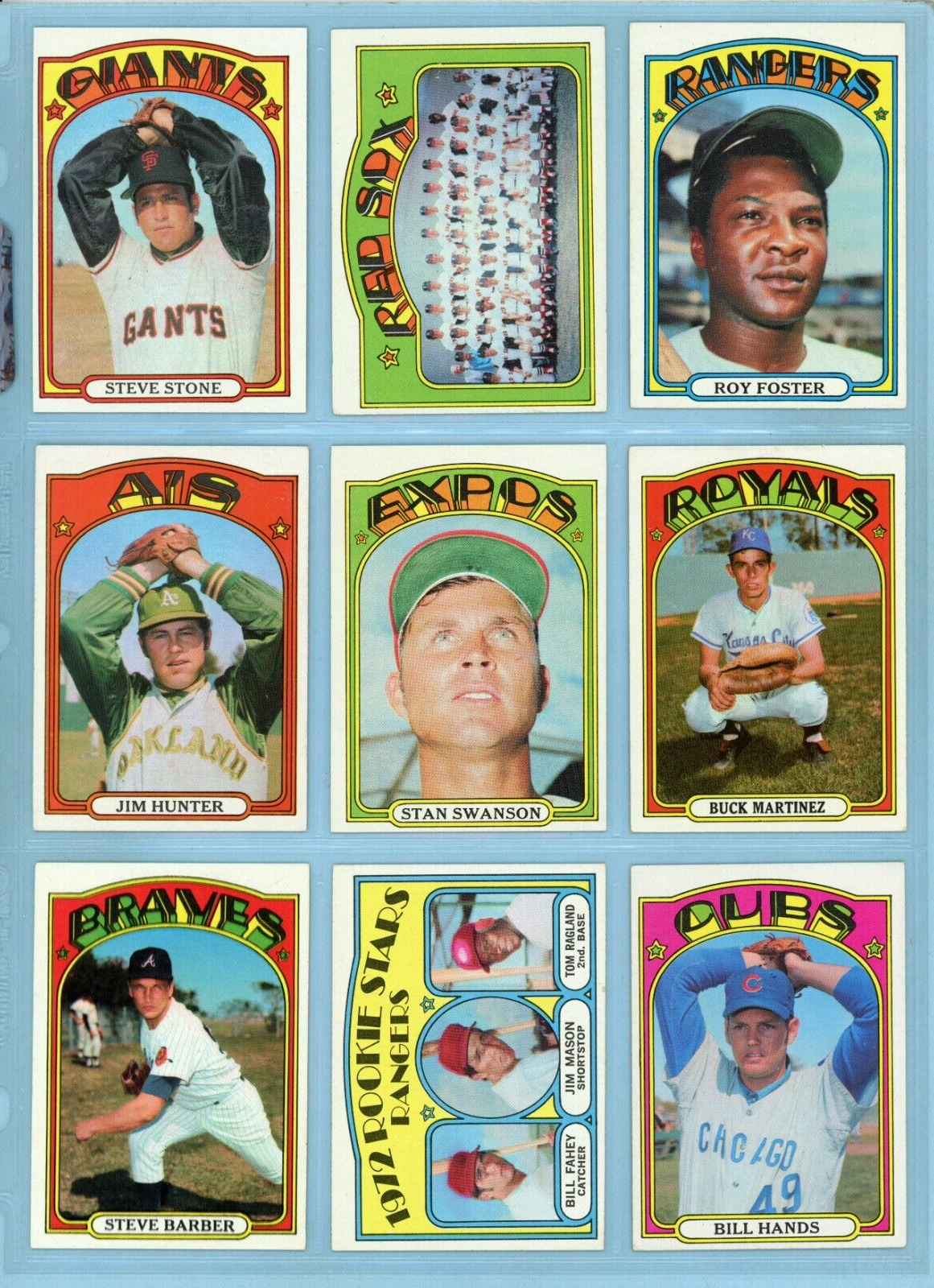 1972 Topps Baseball Starter Set Lot of 452 Different (#1-525 range w/ Stars) EM