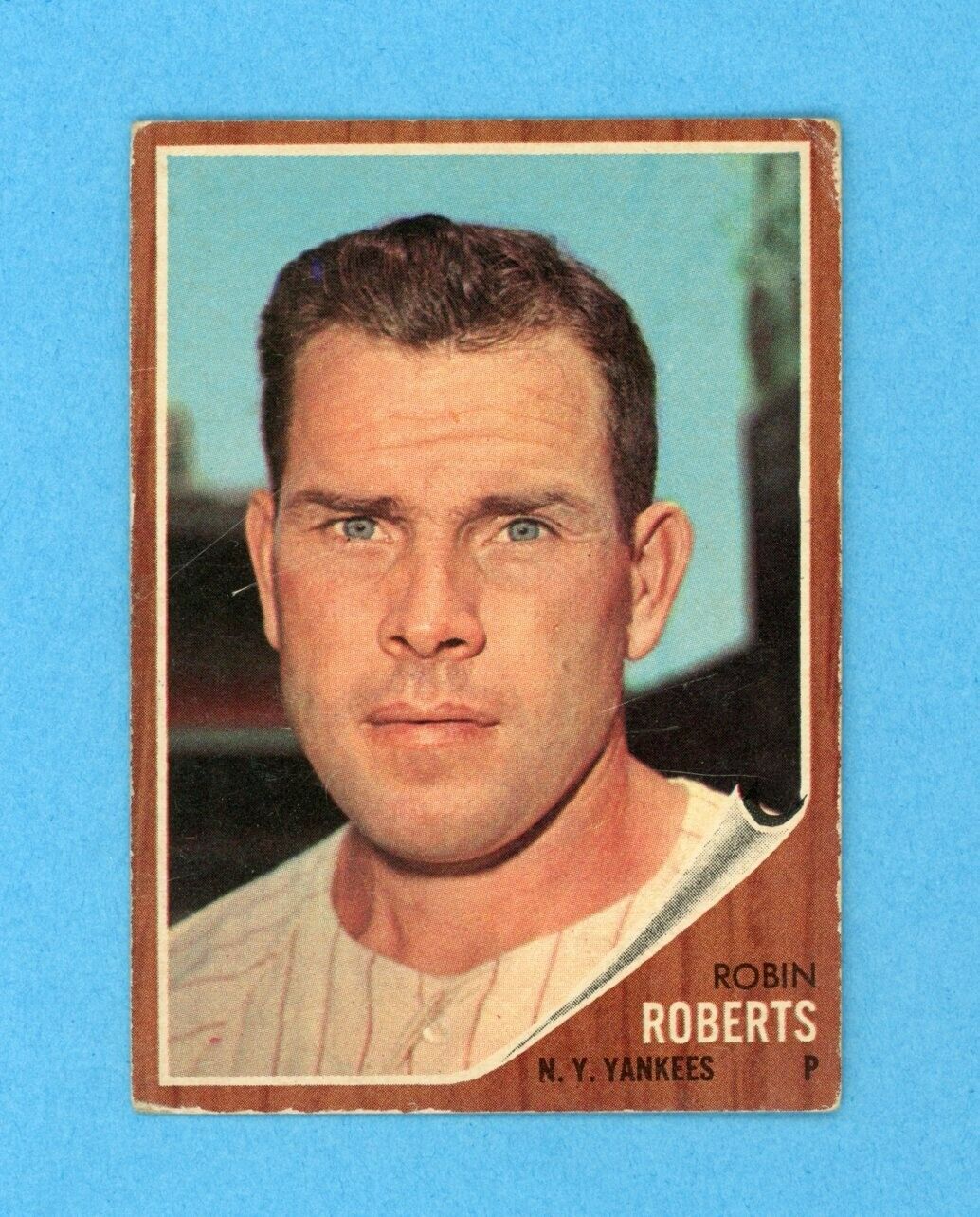 1962 Topps #243 Robin Roberts New York Yankees Baseball Card Vg-Vg+