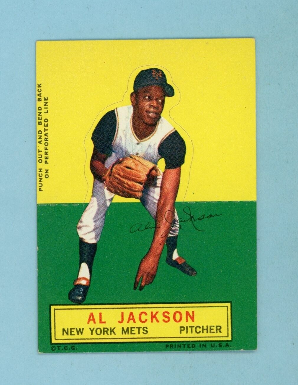 1964 Topps Stand-Up Al Jackson New York Mets Baseball Card Ex/Mt