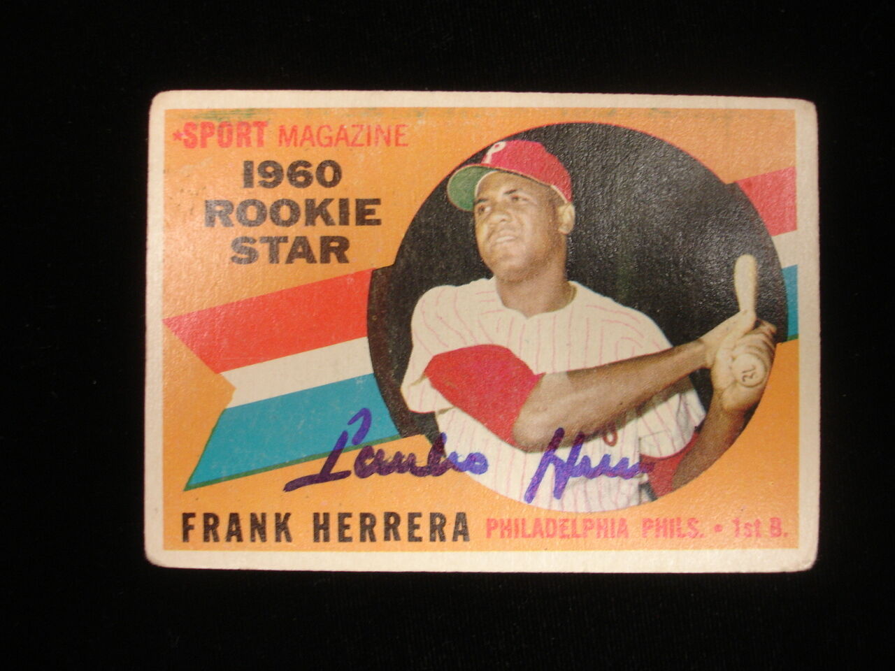 Frank Herrera Autographed 1960 Topps #130 Philadelphia Phillies Card