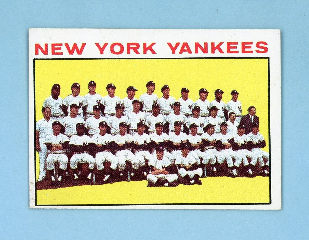 1964 Topps #433 New York Yankees Team Baseball Card EX+ - Ex/Mt ap wk/cr lht scf