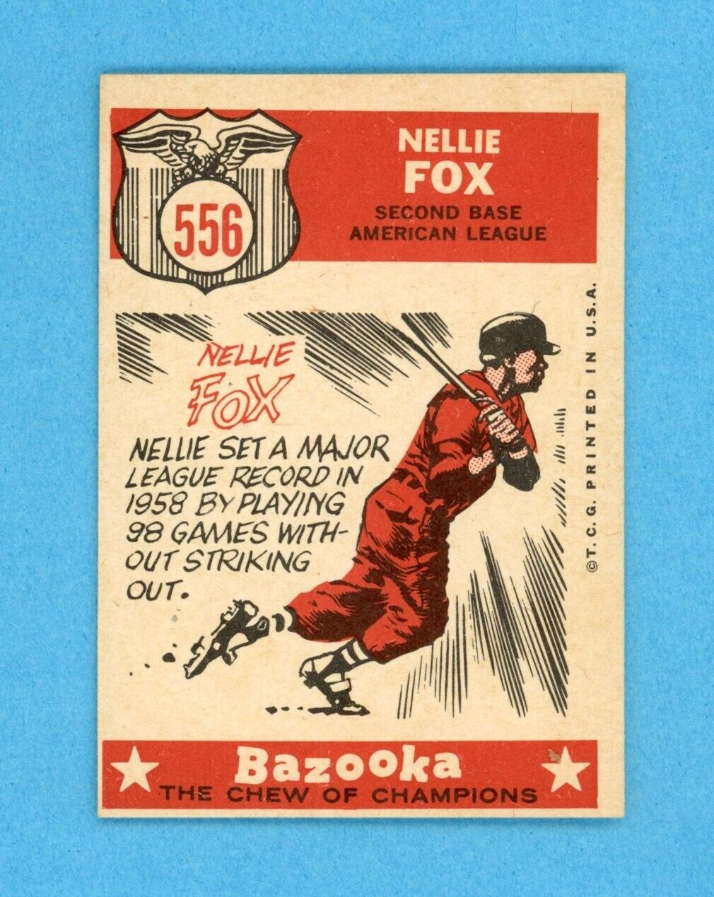 1959 Topps #556 Nellie Fox All-Star White Sox High Number Baseball Card NM o/c