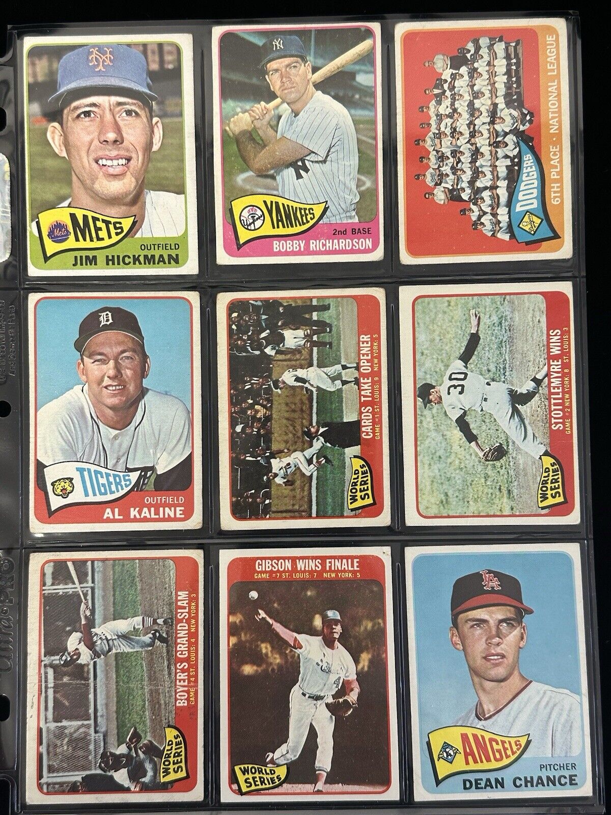 Lot of 162 Different 1965 Topps Baseball Cards w/ HOFers & High #’s - Low Grade