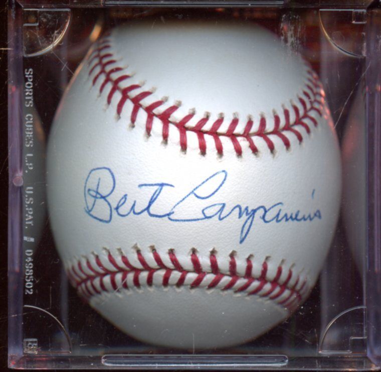 Bert Campanaris Single Signed Official MLB Selig Baseball Hologra