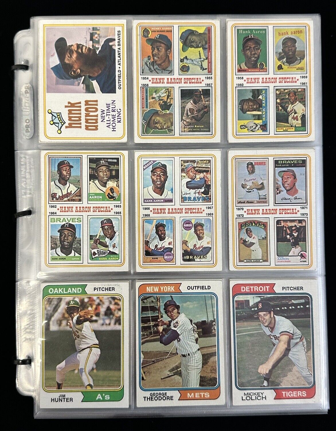 1974 Topps Baseball Complete Set of 660 EX-MT w/ Aaron Munson Ryan Rose Winfield