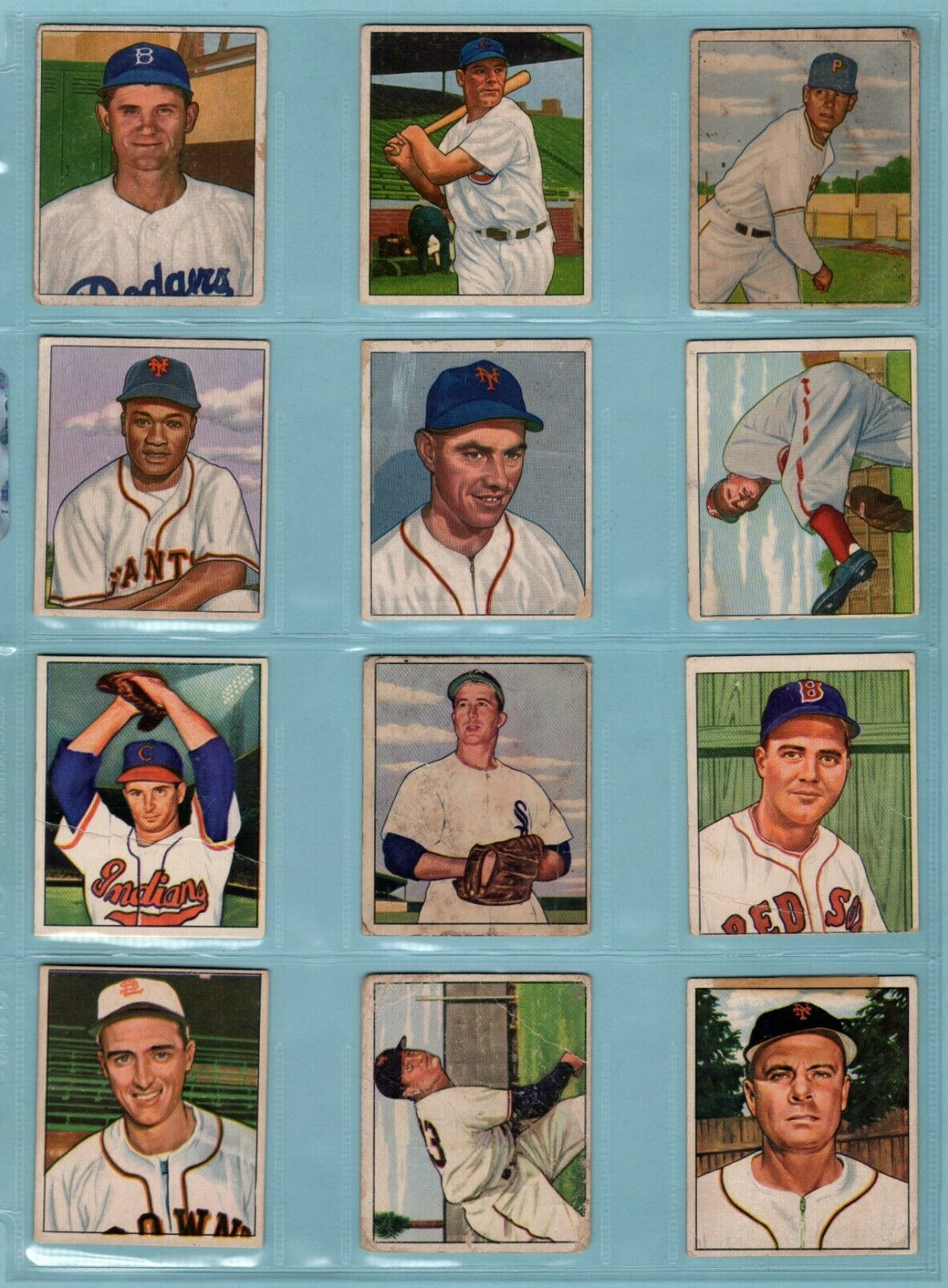 1950 Bowman Starter Set Lot of 107 Different Baseball Cards Low Grade