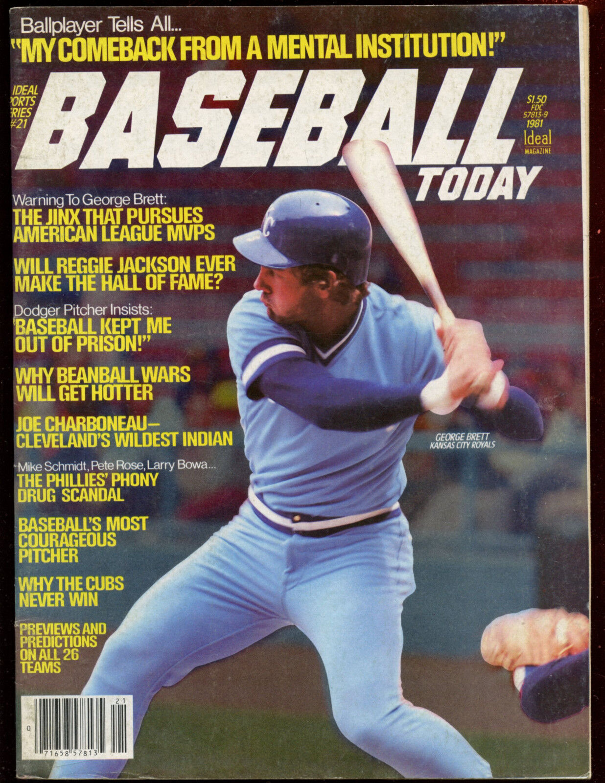 1981 Baseball Today Magazine With George Brett Cover EX