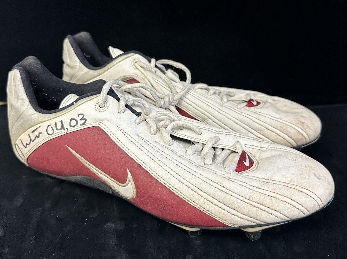 2003 Jason White Oklahoma Sooner Heisman Winning QB DUAL SIGNED GAME USED Cleats