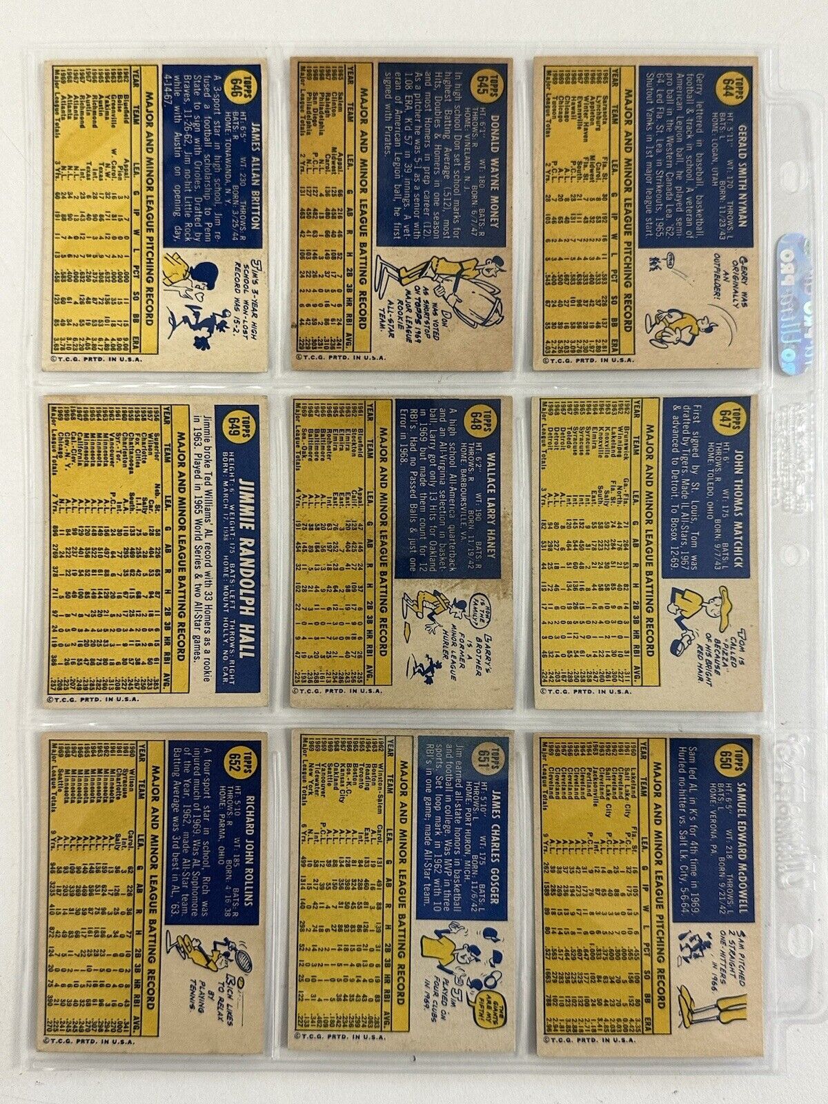 1970 Topps Baseball High Numbers Starter Set / Lot of 90 Different VG-EX/EX