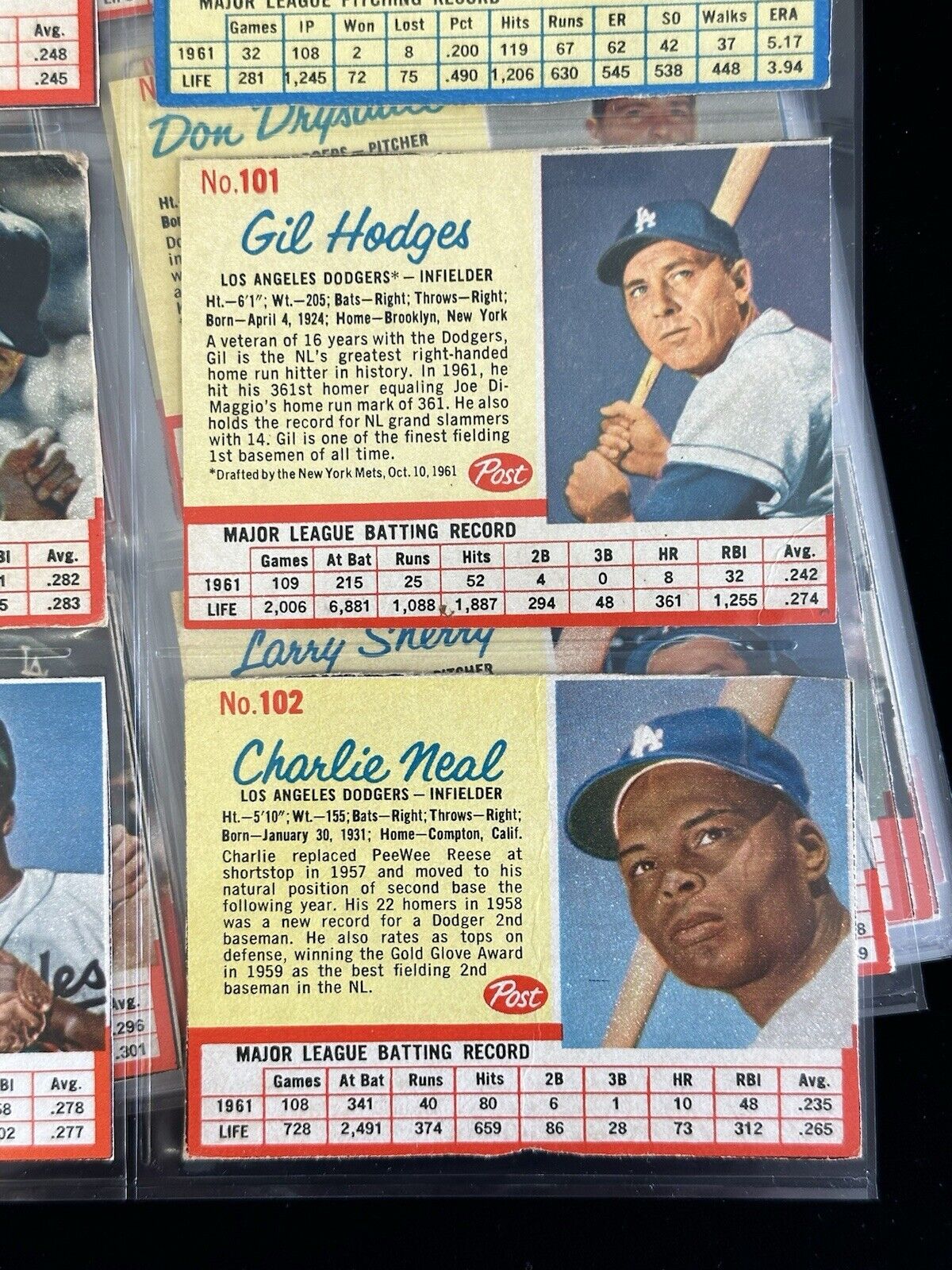 1962 Post Cereal Baseball Complete Set of 200 w/ Mantle Clemente Mays Banks