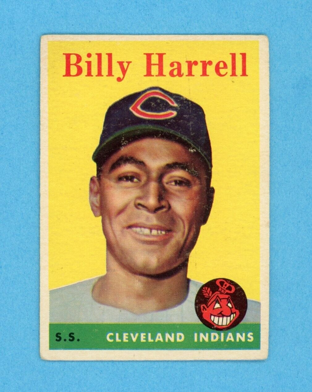 1958 Topps #443 Billy Harrell Cleveland Indians Baseball Card Vg/Vg+