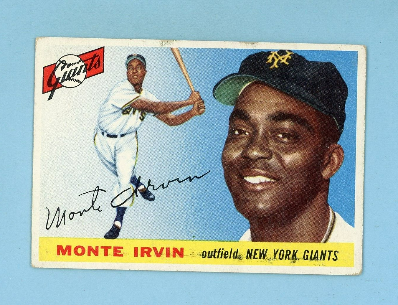 1955 Topps #100 Monte Irvin New York Giants Baseball Card Vg/Ex