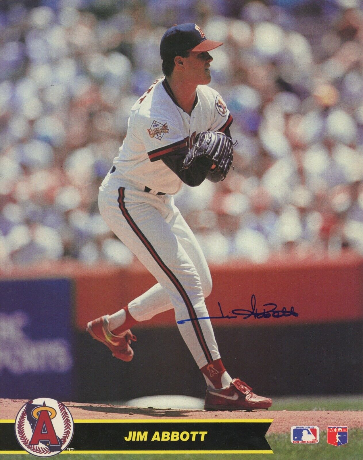 Jim Abbott Signed 8x10 Photo Auto with B&E Hologram