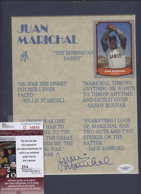 Juan Marichal Autographed Quote Print JSA