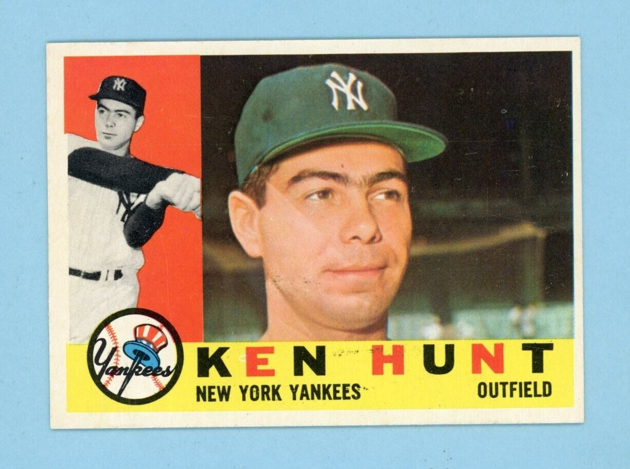 1960 Topps #522 Ken Hunt New York Yankees Rookie Baseball Card NM fpmks