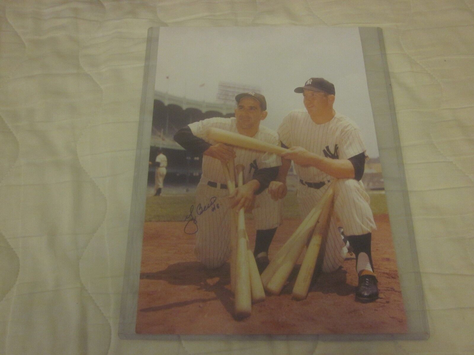 Yogi Berra #8 Autographed 10 X 14 Magazine Page Hologram