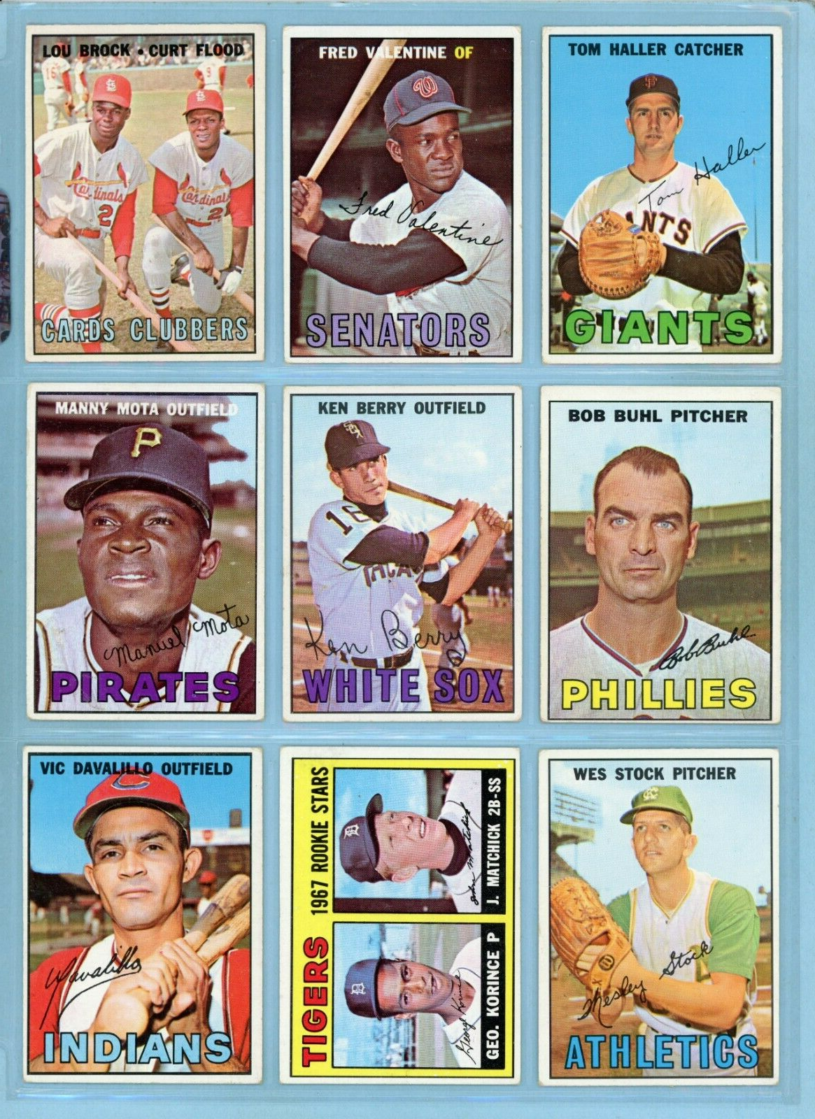 1967 Topps Starter Set Lot of 212 Different Baseball Cards Vg/Ex - EX