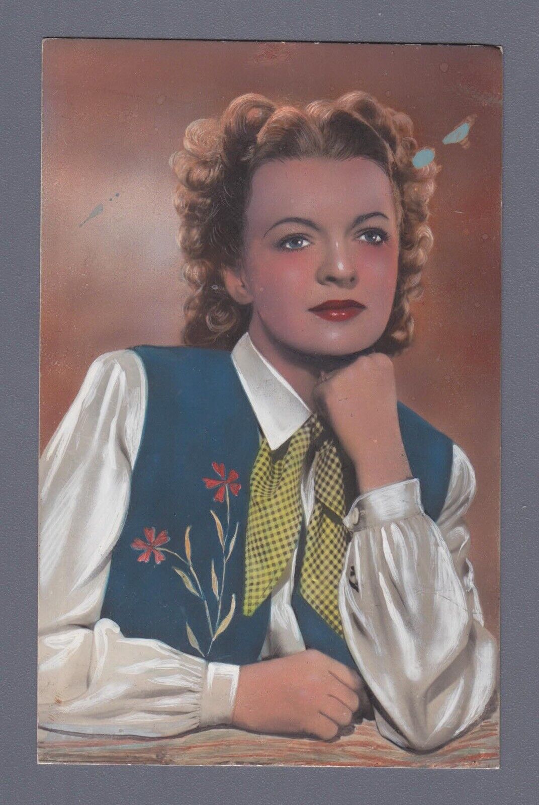 Dale Evans Original Dutch Gum Trading Card Artwork Roy Rogers Wife