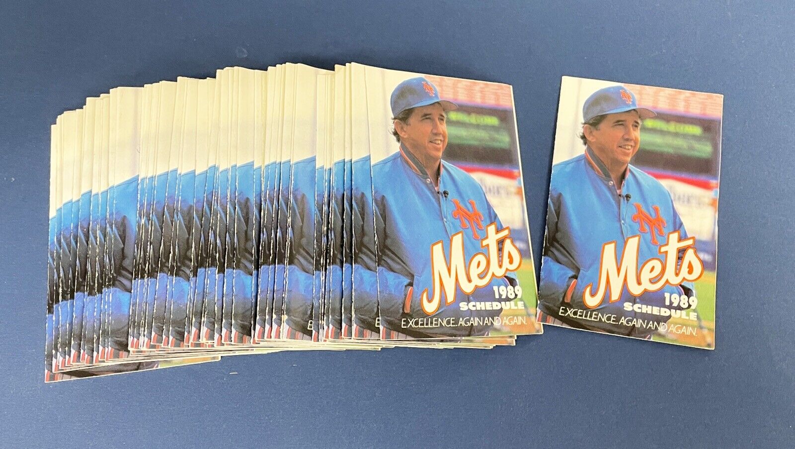 Lot of 83 New York Mets Official 1989 Pocket Schedules