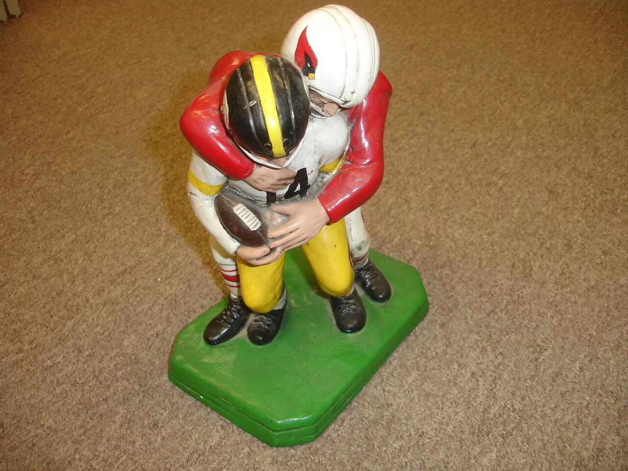 circa 1977 Steelers vs Cardinals Ceramic Statue attributed to NFL star Leo Sugar